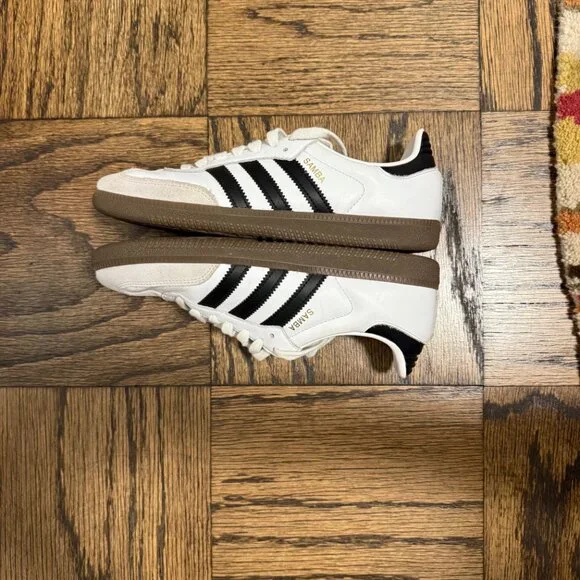 Adidas Samba OG White with Black Stripes Womens Size 7.5 - Picture 7 of 8
